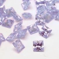 Ювелирный кристалл из фианита, 4х4мм, форма квадрат, лавандовый, 1 шт. Ювелирный кристалл из фианита, 4х4мм, форма квадрат, лавандовый, 1 шт.