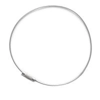 Основа для браслета (чокер) с замком, 1мм, цвет стальной, 20-24 см, 5 шт. Основа для браслета (чокер) с замком, 1мм, цвет стальной, 20-24 см, 5 шт.