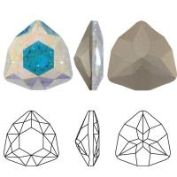 Ювелирный кристалл Swarovski, Триллиант (#4706), 7мм, кристально-прозрачный с AB, с фольгой, 2 шт. Ювелирный кристалл Swarovski, Триллиант (#4706), 7мм, кристально-прозрачный с AB, с фольгой, 2 шт.