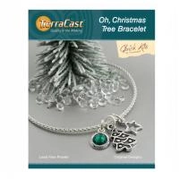Набор для сборки украшения, 150-228мм, TierraCast, браслет Oh, Christmas Tree, посеребренный