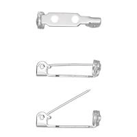 Основа для броши, 19мм, с фиксатором, базовый материал - сталь, посеребренная, 2 шт. Основа для броши, 19мм, с фиксатором, базовый материал - сталь, посеребренная, 2 шт.