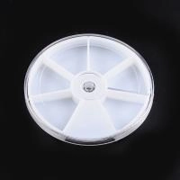 Коробочка для хранения, 8.3х1.2см, круглая, с 6 ячейками, с вращающейся крышкой, 2 шт.