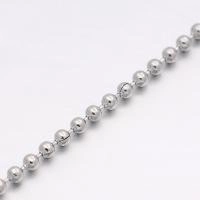 Цепочка отрезная (без замка), 4мм, с шариками, базовый материал - нержавеющая сталь, без покрытия, 1 метр