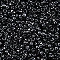 Бисер TOHO круглый, размер 8/0, цвет #49 (Непрозрачный, черный), 10 грамм