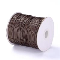 Шнур синтетический вощеный, полиэстеровый, около 1.5мм, темный бежево-коричневый, 10 метров