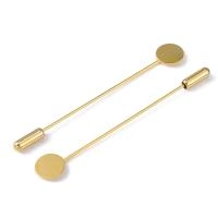 Основа для булавки-броши, 80мм, с платформой 15мм, базовый материал - латунь, золотистого цвета, 5 шт. Основа для булавки-броши, 80мм, с платформой 15мм, базовый материал - латунь, золотистого цвета, 5 шт.