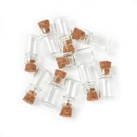 Бутылочка для декорирования, 23х13мм, базовый материал - стекло, стеклянная с пробкой, 1 шт.