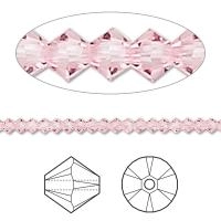 Бусина Swarovski, 3мм, Биконус (#5328), светлая роза (цвет 223), 10 шт.