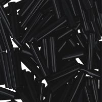 Бисер TOHO Bugle, размер 9мм, цвет #49 (Непрозрачный, черный), 10 грамм