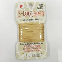 Нить полиэстеровая, S-Lon Japan, толщина 0.3мм, цвет бежевый, моток, 20.1 метра