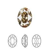 Ювелирный кристалл Swarovski, Овал (#4120), 14х10мм, Золотистая дымка, с фольгой, 1 шт. Ювелирный кристалл Swarovski, Овал (#4120), 14х10мм, Золотистая дымка, с фольгой, 1 шт.
