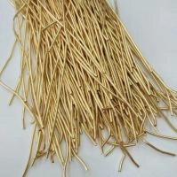 Канитель, 0.9мм, fine, гладкая, позолоченная (светлое золото), 20-30 см, 5 шт.