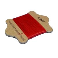 Нить нейлоновая вощёная, 0.65мм, красная, моток, 20 метров