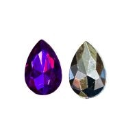 Стразы для декорирования, 30х20мм, в форме капли, выпуклые, акриловые, маджентовые, 1 шт.