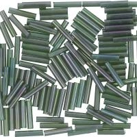 Бисер TOHO Bugle, размер 9мм, цвет #323 (Золотое сияние, оливин), 10 грамм