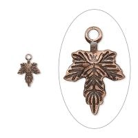 Подвеска, 10х7мм, кленовый лист, базовый материал - латунь, медный, 5 шт. Подвеска, 10х7мм, кленовый лист, базовый материал - латунь, медный, 5 шт.