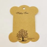 Карточка для демонстрации украшений, 103х78мм, с деревом и надписью Happy Time, картон, 5 шт.