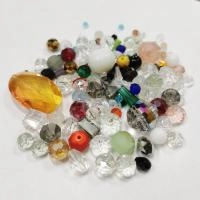 Бусины стеклянные, 2-30мм, граненые, микс форм, размеров и цветов, 70 грамм Бусины стеклянные, 2-30мм, граненые, микс форм, размеров и цветов, 70 грамм