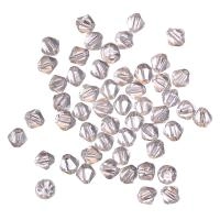 Бусины стеклянные, 6мм, граненые, биконусы, кристально-прозрачные с перламутровым покрытием, 44 шт., низка Бусины стеклянные, 6мм, граненые, биконусы, кристально-прозрачные с перламутровым покрытием, 44 шт., низка