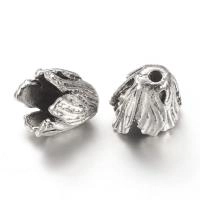 Конус, 17х17х14мм (внутренний размер 13х11мм), тюльпан, базовый материал - цинковый сплав, стиль тибетское серебро, 5 шт.