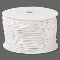 Шнур хлопковый вощеный, около 1мм, белый, 5 метров