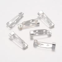 Основа для броши, 19-20х5мм, базовый материал - железо, серебристого цвета, 10 грамм Основа для броши, 19-20х5мм, базовый материал - железо, серебристого цвета, 10 грамм