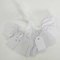 Ценники ювелирные, 29х18мм, картон с нитью, белые, 100 шт.