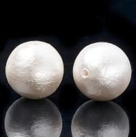 Бусина из хлопка, 12-13мм, хлопковый жемчуг, белый, 2 шт.