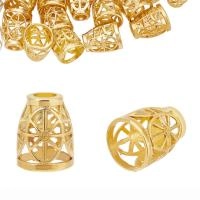 Конус, 13.5х11мм (внутренний размер 9.3мм), кружевной, базовый материал - цинковый сплав, золотистого цвета, 1 шт.