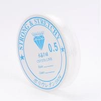 Нить - резинка для браслетов, 0.5мм, прозрачная, катушка, 10 метров