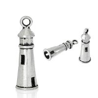 Подвеска, 25х8мм, маяк, базовый материал - цинковый сплав, стиль тибетское серебро, 10 шт.