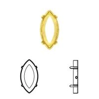 Оправа с цапами Swarovski, 8х4мм, пришивная, форма челнок (#4228), базовый материал - латунь, позолоченная, 5 шт. Оправа с цапами Swarovski, 8х4мм, пришивная, форма челнок (#4228), базовый материал - латунь, позолоченная, 5 шт.