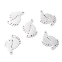 Коннектор, 15х11.5х1мм, следы на песке, базовый материал - нержавеющая сталь, без покрытия, 5 шт.