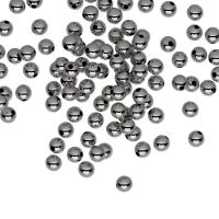 Бусина металлическая, 3мм, гладкая, базовый материал - латунь, вороненая сталь, 50 шт.