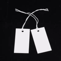 Ценники ювелирные, 35х18мм, картон с резинкой, белые, 50 шт.