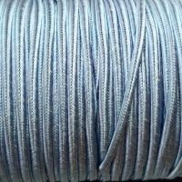 Сутаж, 3х1мм, вискоза, цвет голубой, 5 метров, УЦЕНКА