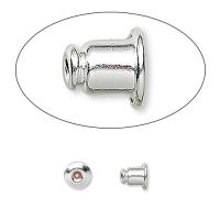 Застежки для пусет, 5.5х5мм, посеребренные, базовый материал - латунь, пара