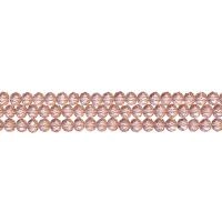 Бусины стеклянные, 4х3.5мм, граненые, рондели, персиковые, 114 шт., низка Бусины стеклянные, 4х3.5мм, граненые, рондели, персиковые, 114 шт., низка