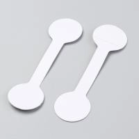 Ценники ювелирные, 50х14мм, круглые с ушком, самоклеющиеся, бумажные, белые, 100 шт.