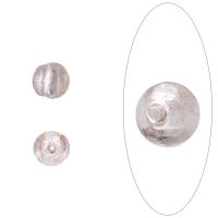 Бусина лэмпворк, 10мм, с серебряной фольгой, кристально-прозрачная, 10 шт. Бусина лэмпворк, 10мм, с серебряной фольгой, кристально-прозрачная, 10 шт.