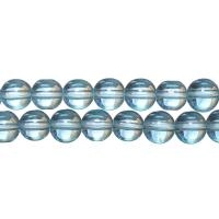 Бусины стеклянные, 10мм, бирюзово-голубые, 32 шт., низка