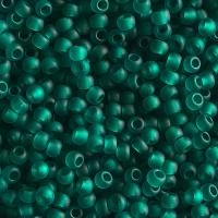 Бисер TOHO круглый, размер 11/0, цвет #7BDF (Прозрачный матовый, зелено-голубой), 10 грамм