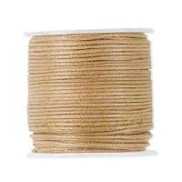 Шнур хлопковый вощеный, около 0.5-1мм, светло-коричневый, 5 метров