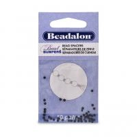 Бусина-разделитель силиконовая, 2х1мм, рондель Beadalon Bead Bumpers, черная, 50 шт.