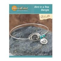 Набор для сборки украшения, 150-228мм, TierraCast, браслет Bird in a Tree, посеребренный Набор для сборки украшения, 150-228мм, TierraCast, браслет Bird in a Tree, посеребренный