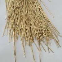 Канитель, 1.1мм, medium, гладкая, позолоченная (светлое золото), 30-40 см, 1 шт.