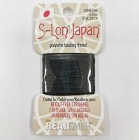 Нить полиэстеровая, S-Lon Japan, толщина 0.2мм, цвет чёрный, моток, 20.1 метра