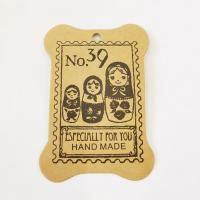 Карточка для демонстрации украшений, 109х77мм, с матрёшками и надписью Especially for you HAND MADE, картон, 5 шт.