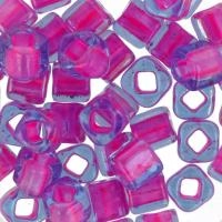 Бисер TOHO Cube, размер 4мм, цвет #980 (Окрашенный изнутри, светящийся неон, светлый сапфир/розовый), 10 грамм Бисер TOHO Cube, размер 4мм, цвет #980 (Окрашенный изнутри, светящийся неон, светлый сапфир/розовый), 10 грамм