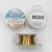 Проволока гибкая, 0.644мм, Wire elements (Craft Wire), не темнеющая, золотистого цвета, катушка, 7.3 метра
